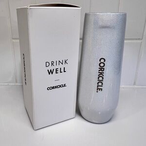 Corkcicle Stemless Flute 7 oz Stemless Unicorn Magic  Pearl White Insulated